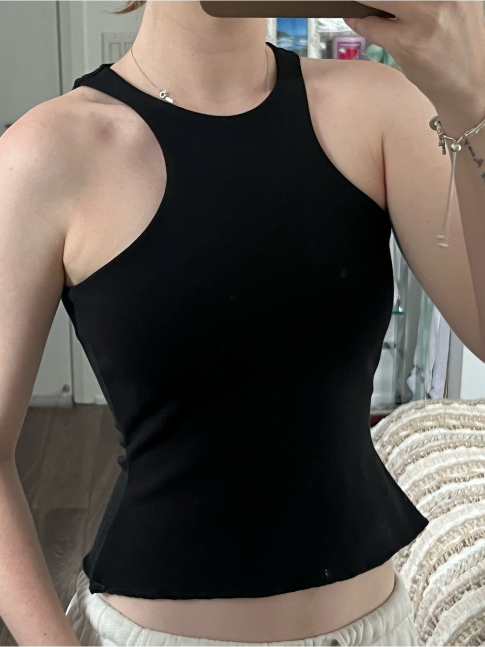 Zara Black High-Neck Racerback Tank - Picture 3 of 7